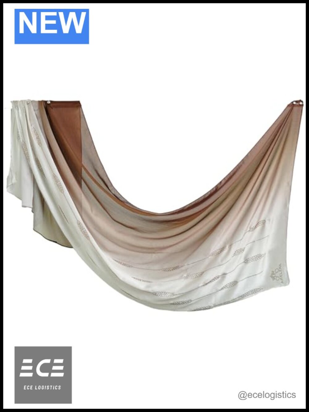 Silk Chiffon Hijab Scarf with Crystal Embellishments